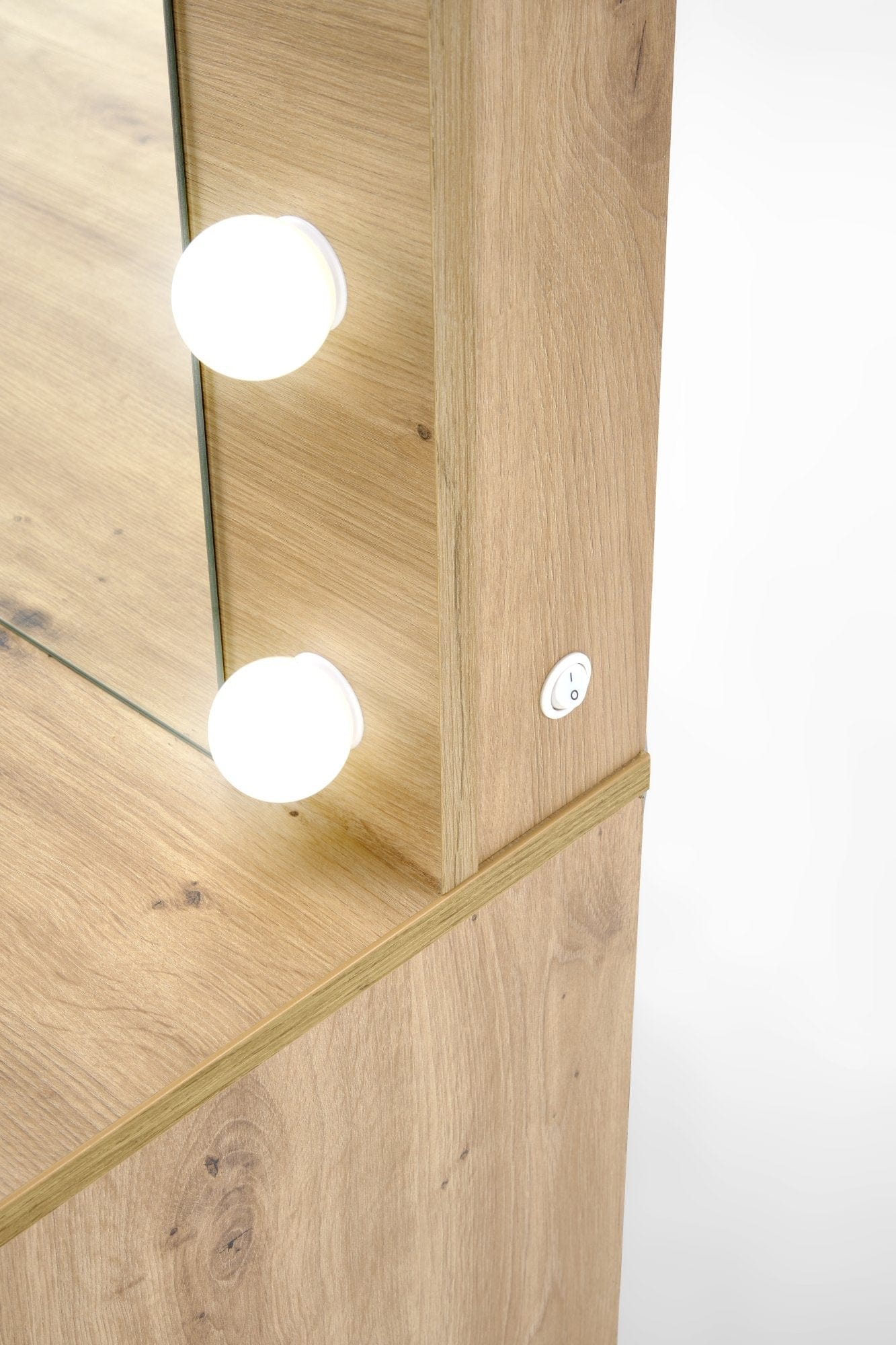 Halmar Tavolino da toeletta con specchio Hollywood XL Quercia