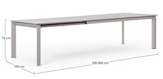 Bizzotto Tavolo da giardino estensibile Konnor Beige
