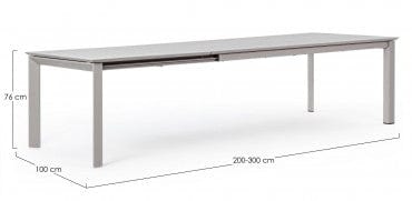 Bizzotto Tavolo da giardino estensibile Konnor Beige