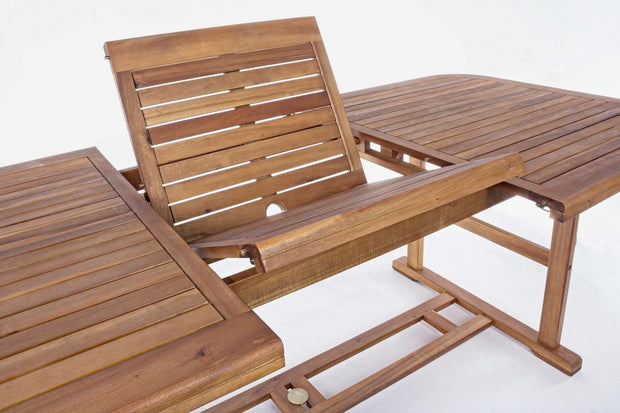 Bizzotto Tavolo da giardino estensibile Noemi Rectangle Naturale