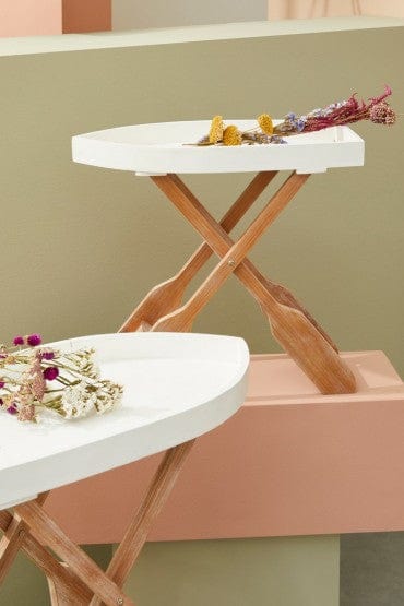 Bizzotto Tavolo da giardino pieghevole Gozzo Bianco