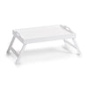 Zeller Tavolo da letto pieghevole, MDF bianco, L56,5xL35,5xH27 cm