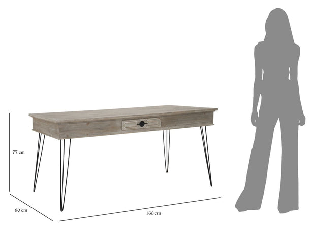 Tavolo Da Pranzo C/2 Cassetti Saigon cm 160x80x77 (8)