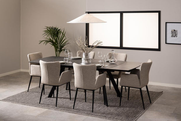 Actona Tavolo da pranzo estensibile Blackburn Nero