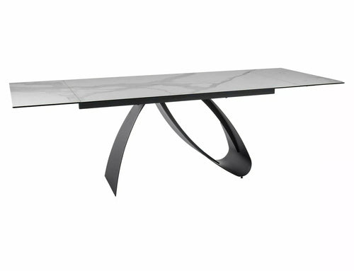 Signal Tavolo da pranzo estensibile Diuna Statuario Venato Bianco e Nero
