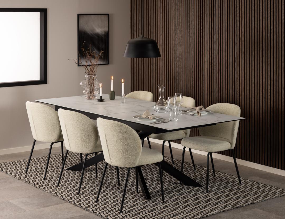 Actona Tavolo da pranzo estensibile Irwine Bianco