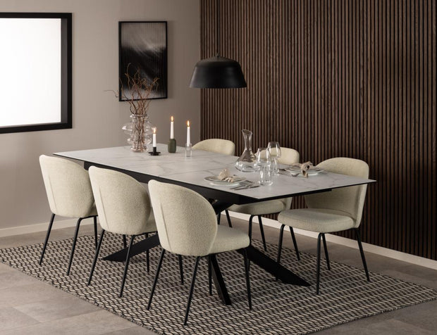 Actona Tavolo da pranzo estensibile Irwine Bianco