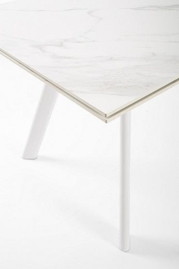 Bizzotto Tavolo da pranzo estensibile Jarkko Bianco