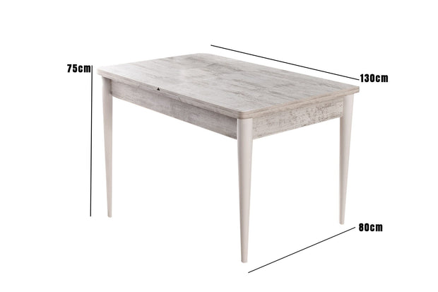 Tavolo da pranzo estensibile Kelebek 1233 Bianco (2)