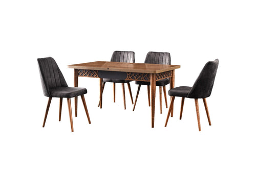 Tavolo da pranzo estensibile Mira 1221 Antracite (1)