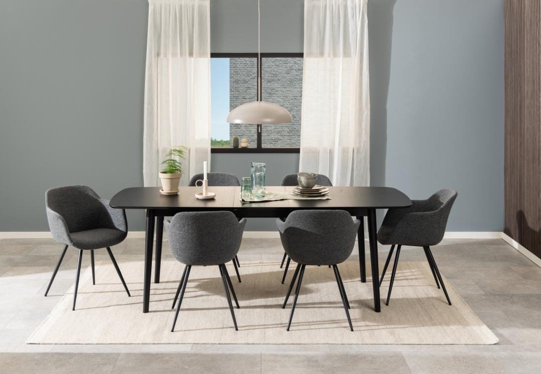 Actona Tavolo da pranzo estensibile Montreux Nero