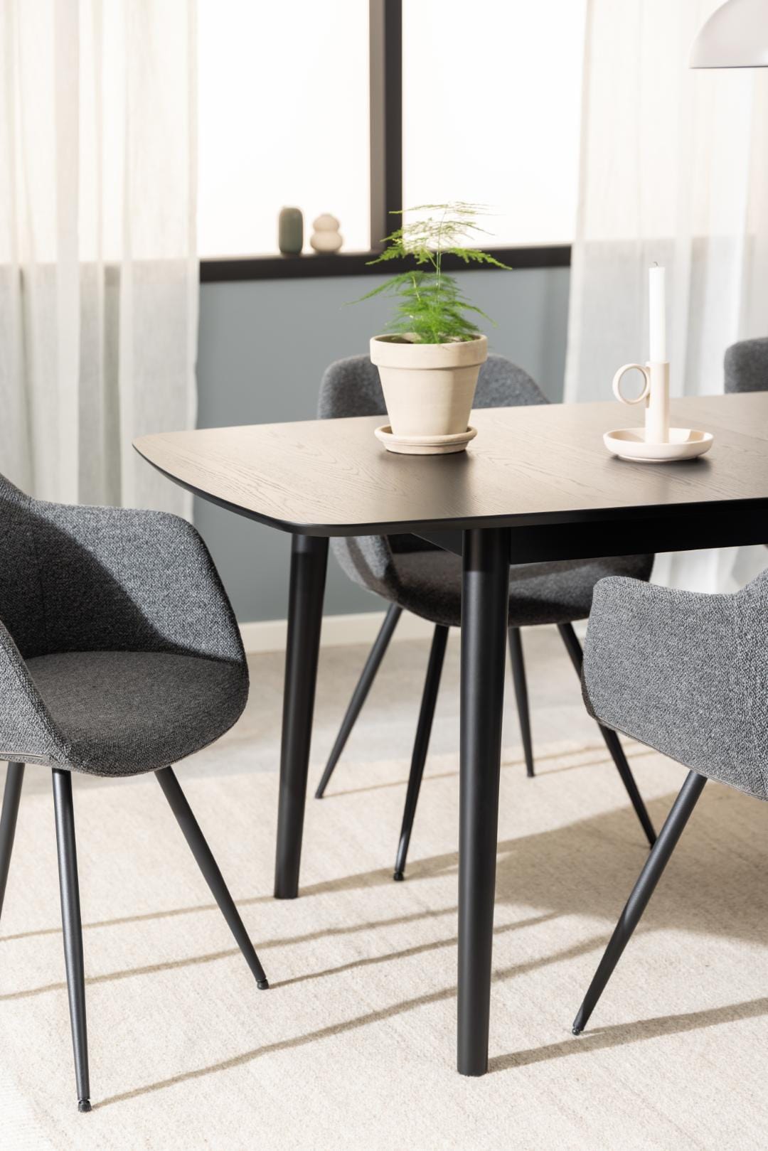 Actona Tavolo da pranzo estensibile Montreux Nero