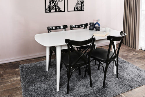 Tavolo da pranzo estensibile Retro 1193 Bianco (1)