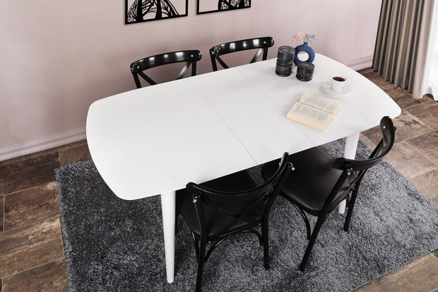Tavolo da pranzo estensibile Retro 1193 Bianco (2)