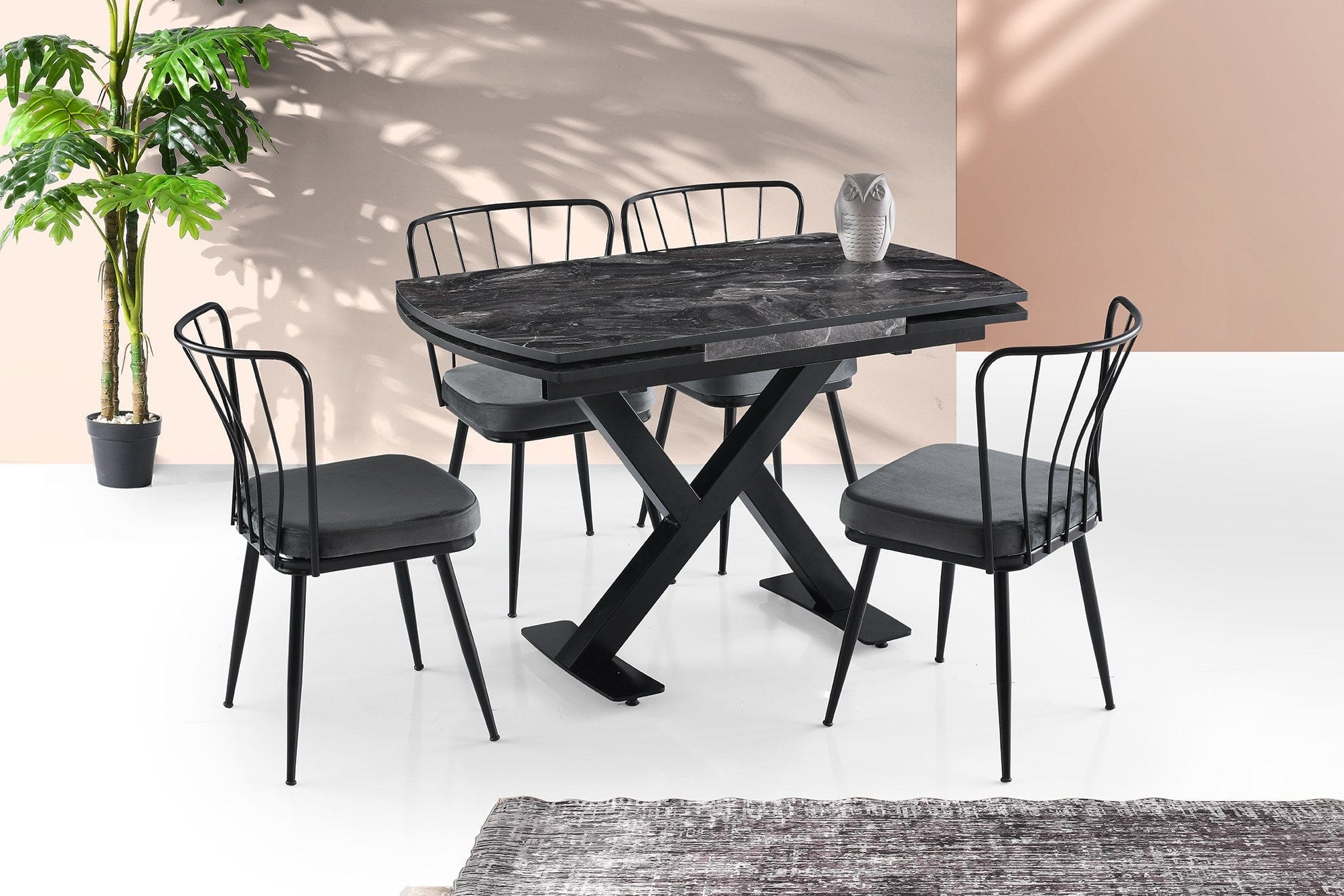 Tavolo da pranzo estensibile Viva 1083 Nero (2)