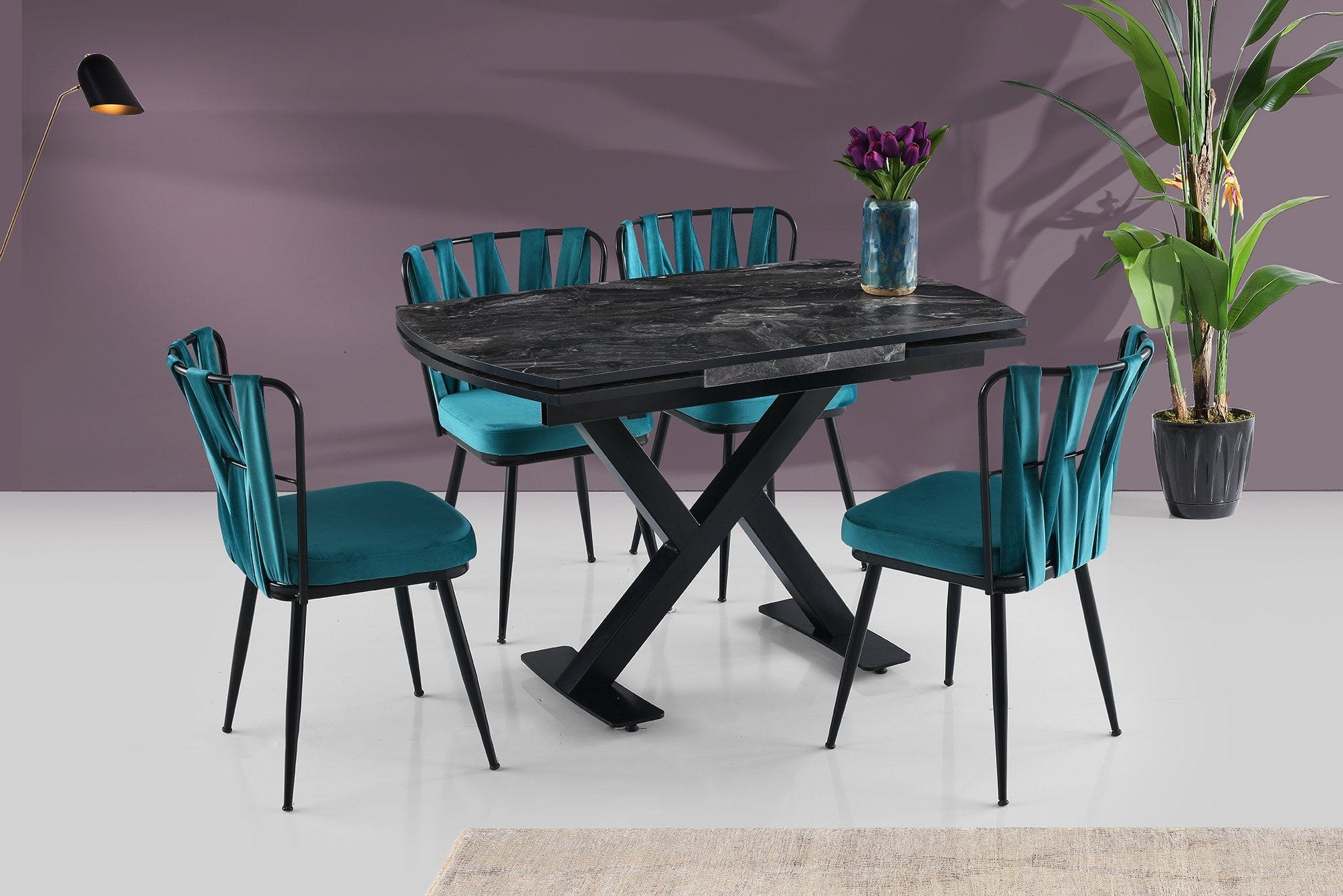 Tavolo da pranzo estensibile Viva 1083 Nero (3)