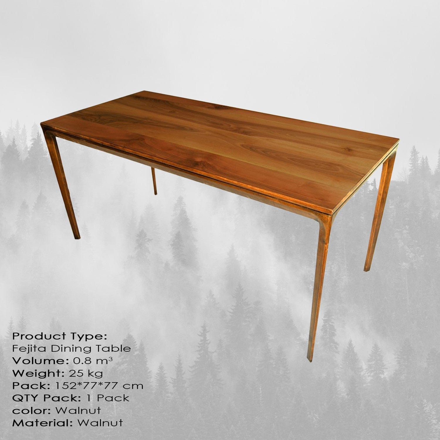 Tavolo da pranzo Fejita Small Noce