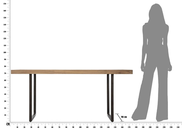 Tavolo Da Pranzo Mumbai cm 175x90x77 (Legno Di Acacia Nilotica) (8)