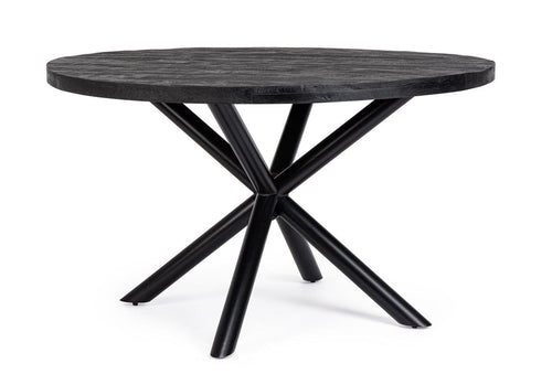 Bizzotto Tavolo da pranzo rotondo Hastings Nero