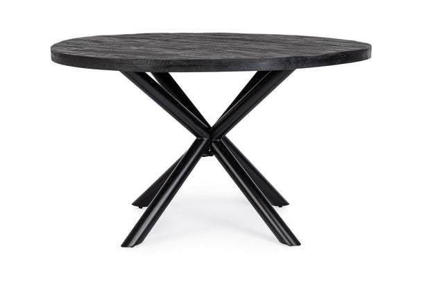 Bizzotto Tavolo da pranzo rotondo Hastings Nero