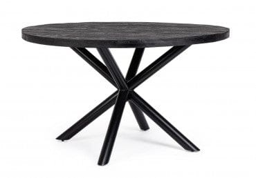 Bizzotto Tavolo da pranzo rotondo Hastings Nero
