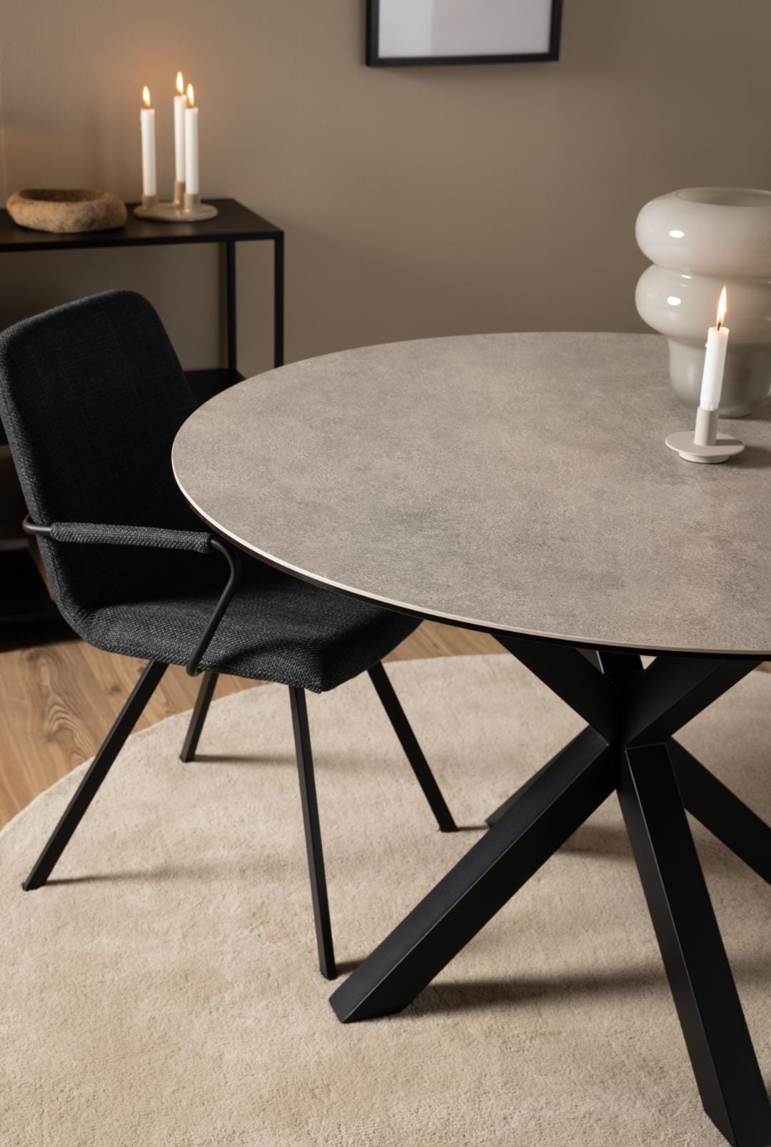 Actona Tavolo da pranzo rotondo Heaven Grigio