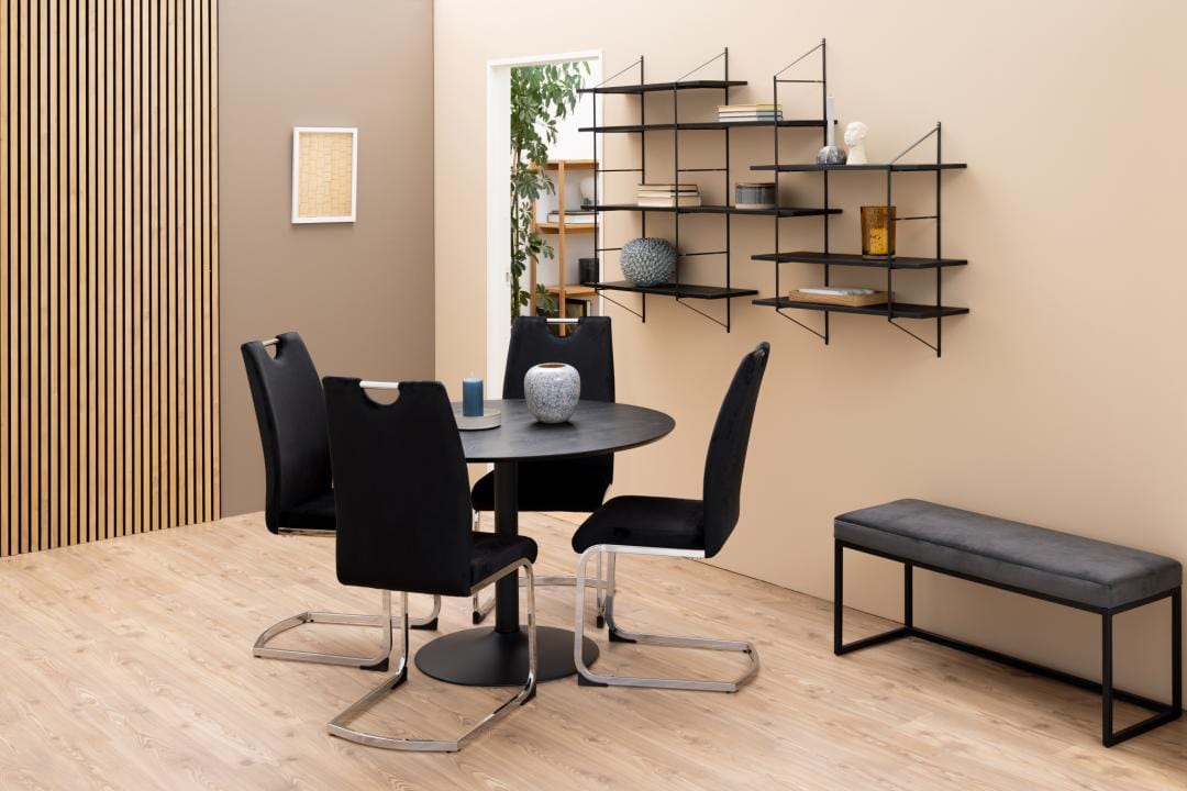 Actona Tavolo da pranzo rotondo Ibiza Nero