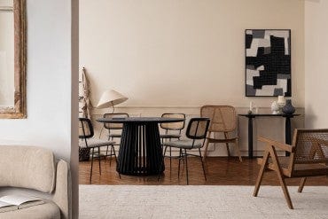 Bizzotto Tavolo da pranzo rotondo Odion Nero