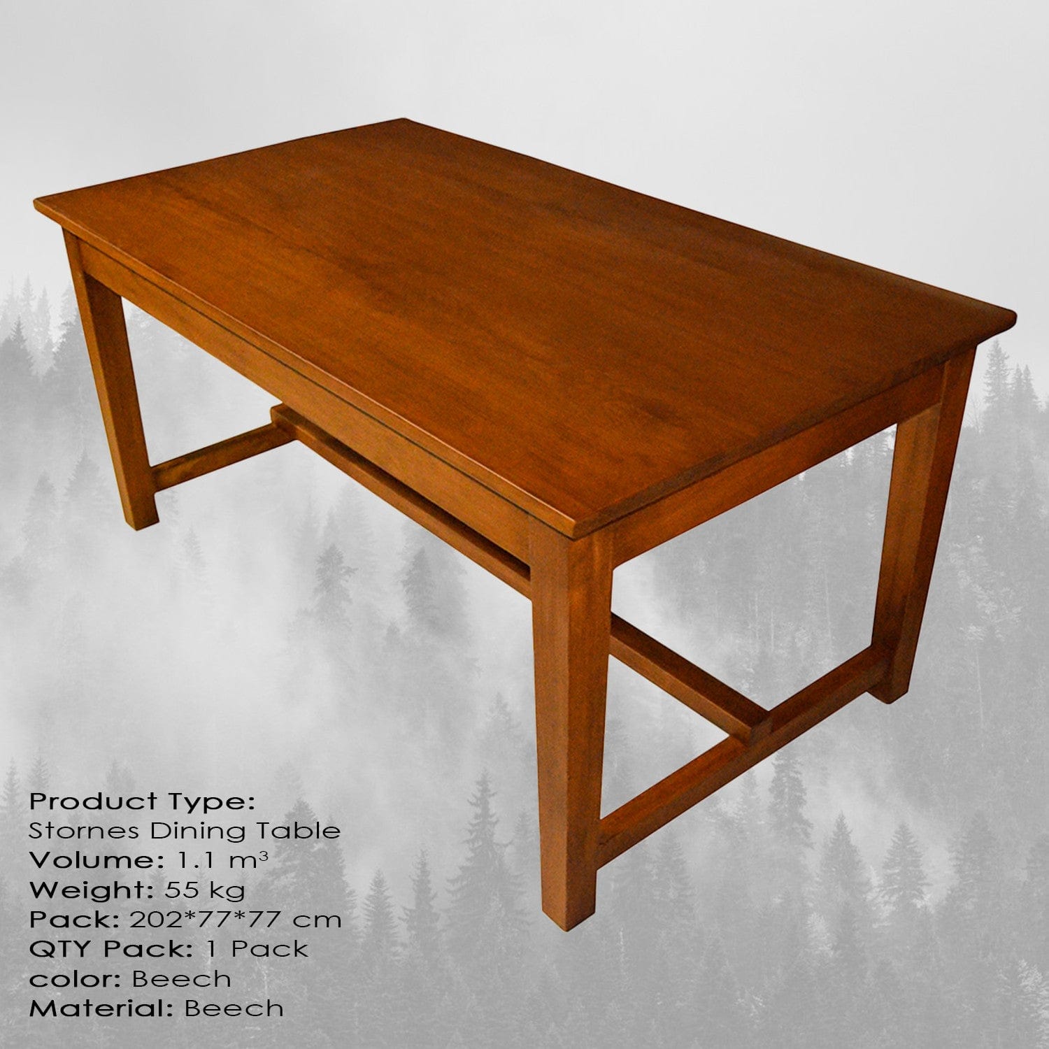 Tavolo da pranzo Stornes Large Noce