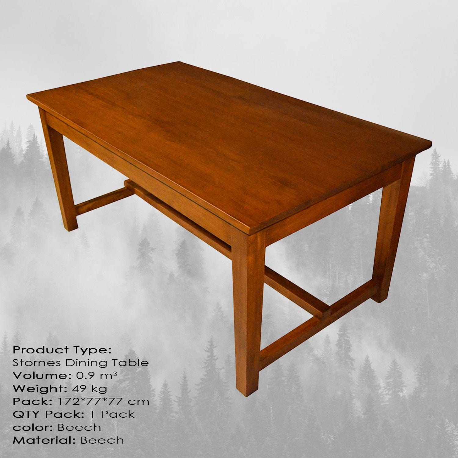 Tavolo da pranzo Stornes Medium Noce