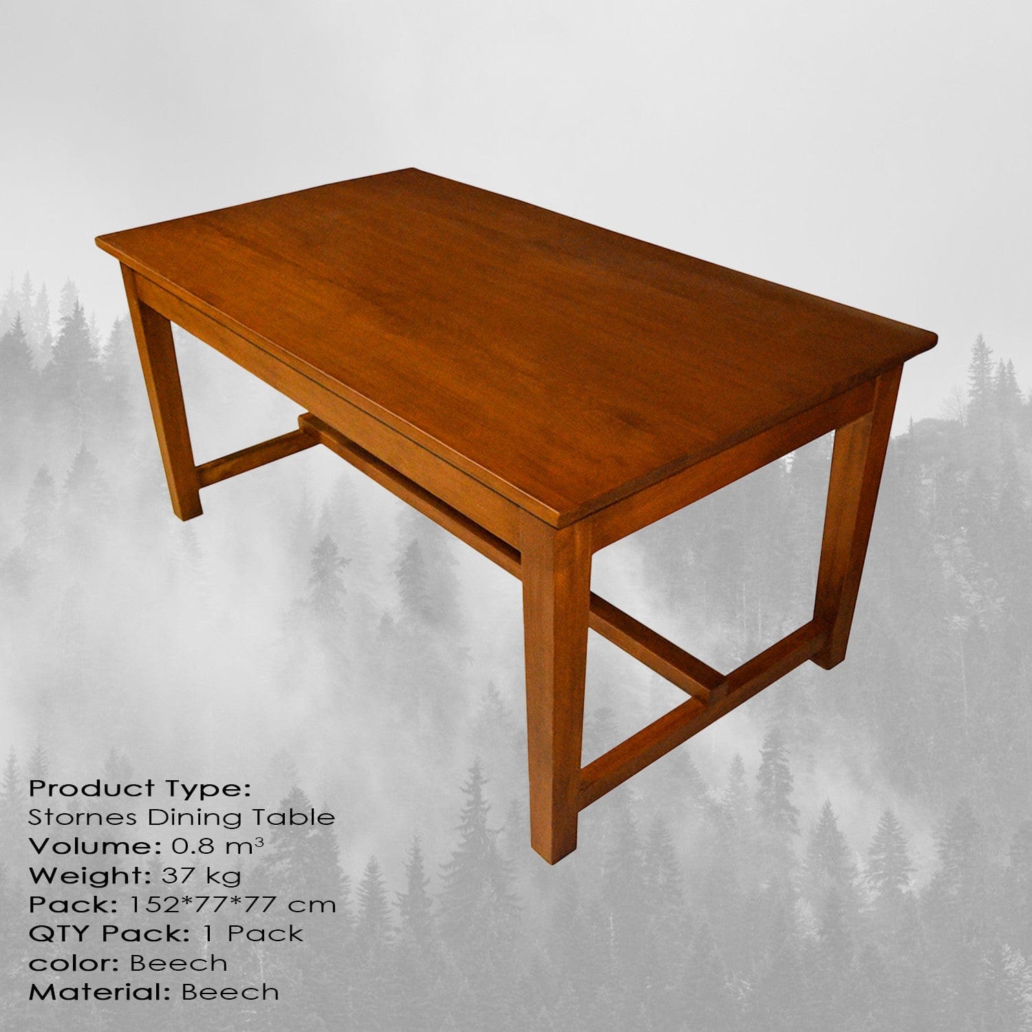 Tavolo da pranzo Stornes Noce