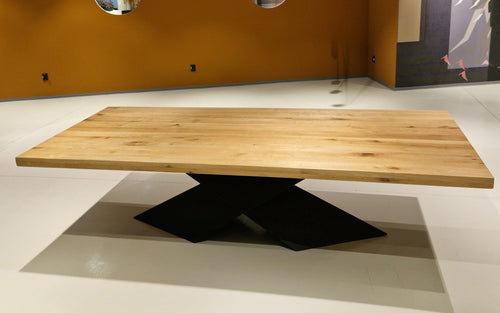 Mobex Tavolo in legno massello e gambe in metallo Harrod Nobil Regular Quercia