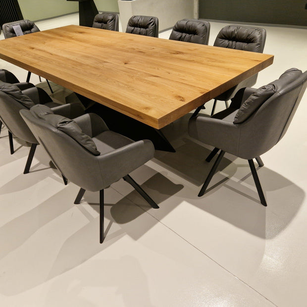Mobex Tavolo in legno massello e gambe in metallo Harrod Nobil Regular Quercia