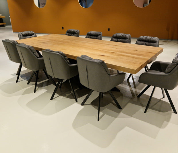Mobex Tavolo in legno massello e gambe in metallo Harrod Nobil Regular Quercia