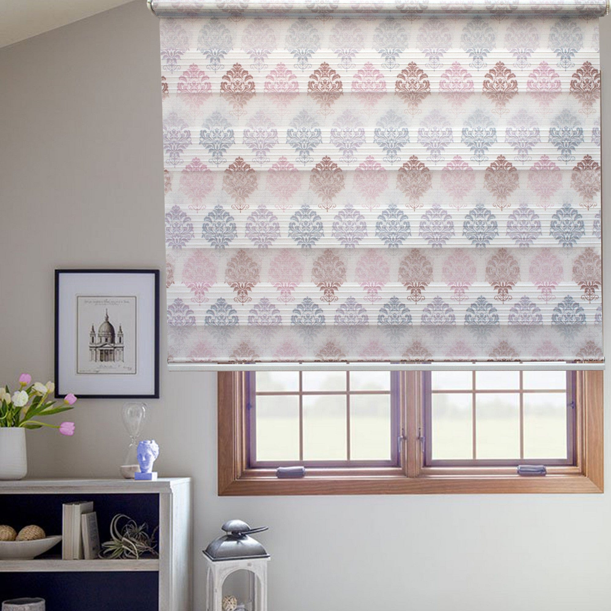 Oyo Tenda a rullo verticale Damask Multicolore