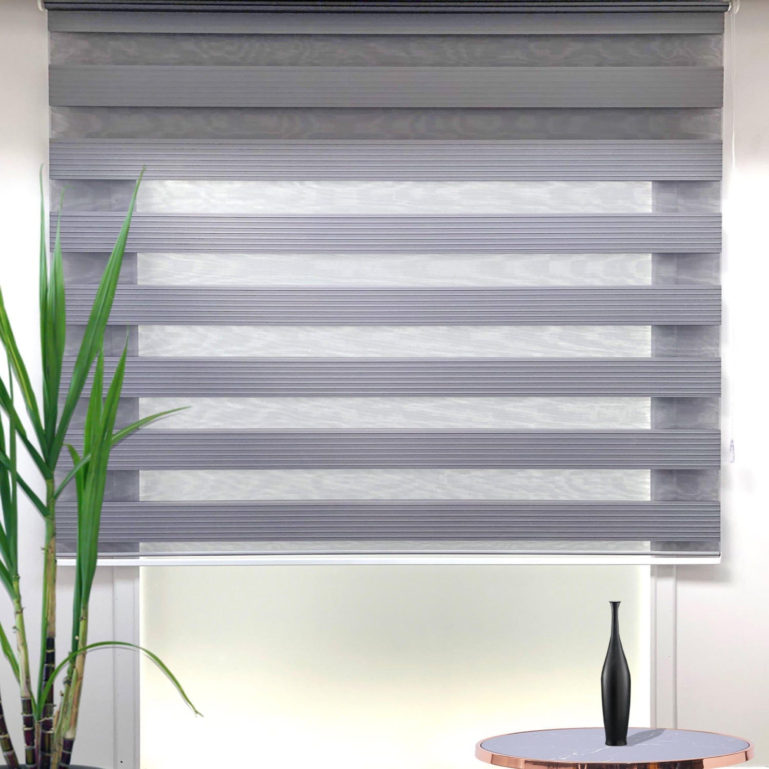 Tenda a rullo verticale Pliseli Grigio & ASRGRP-478RBY-PLISELI-GREY & ASRGRP-478RBY-PLISELI-GREY