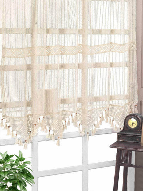 Tenda in cotone e lino Authentic Fine Crema & OYOTR-110-11 & OYOTR-110-11 & OYOTR-110-11