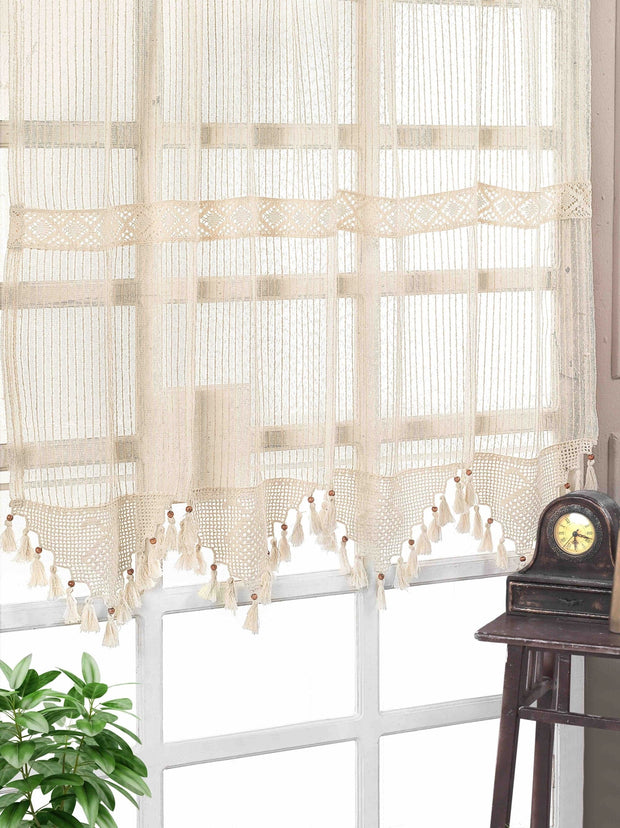Tenda in cotone e lino Authentic Fine Crema & OYOTR-110-11 & OYOTR-110-11 & OYOTR-110-11