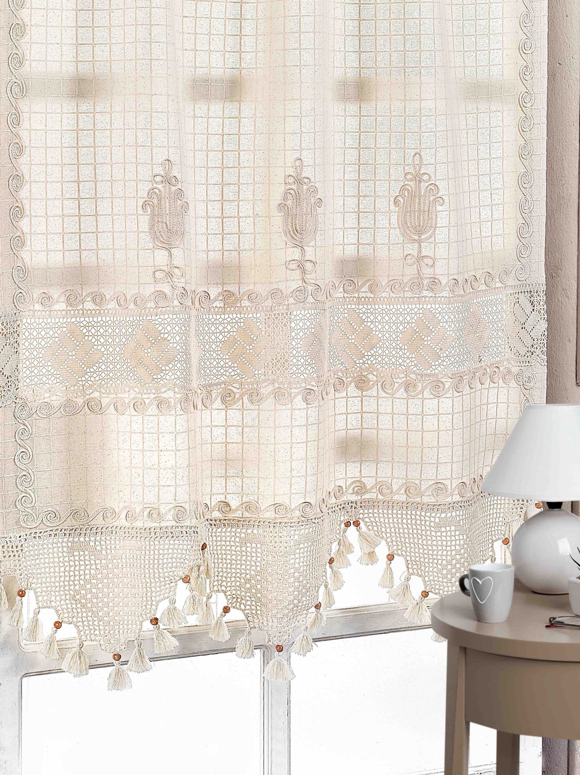 Tenda in cotone e lino Authentic Tulip Beige & OYOTR-133-10 & OYOTR-133-10 & OYOTR-133-10