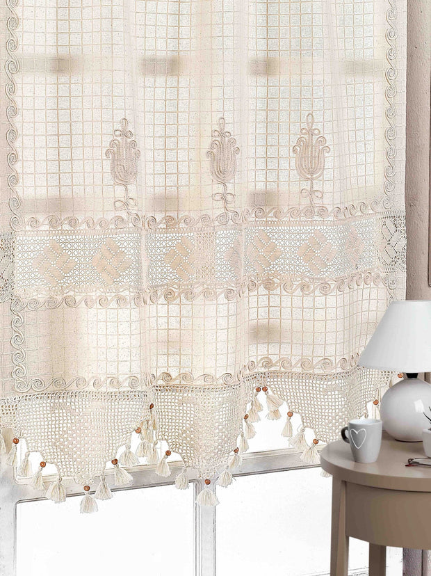 Tenda in cotone e lino Authentic Tulip Beige & OYOTR-133-10 & OYOTR-133-10 & OYOTR-133-10