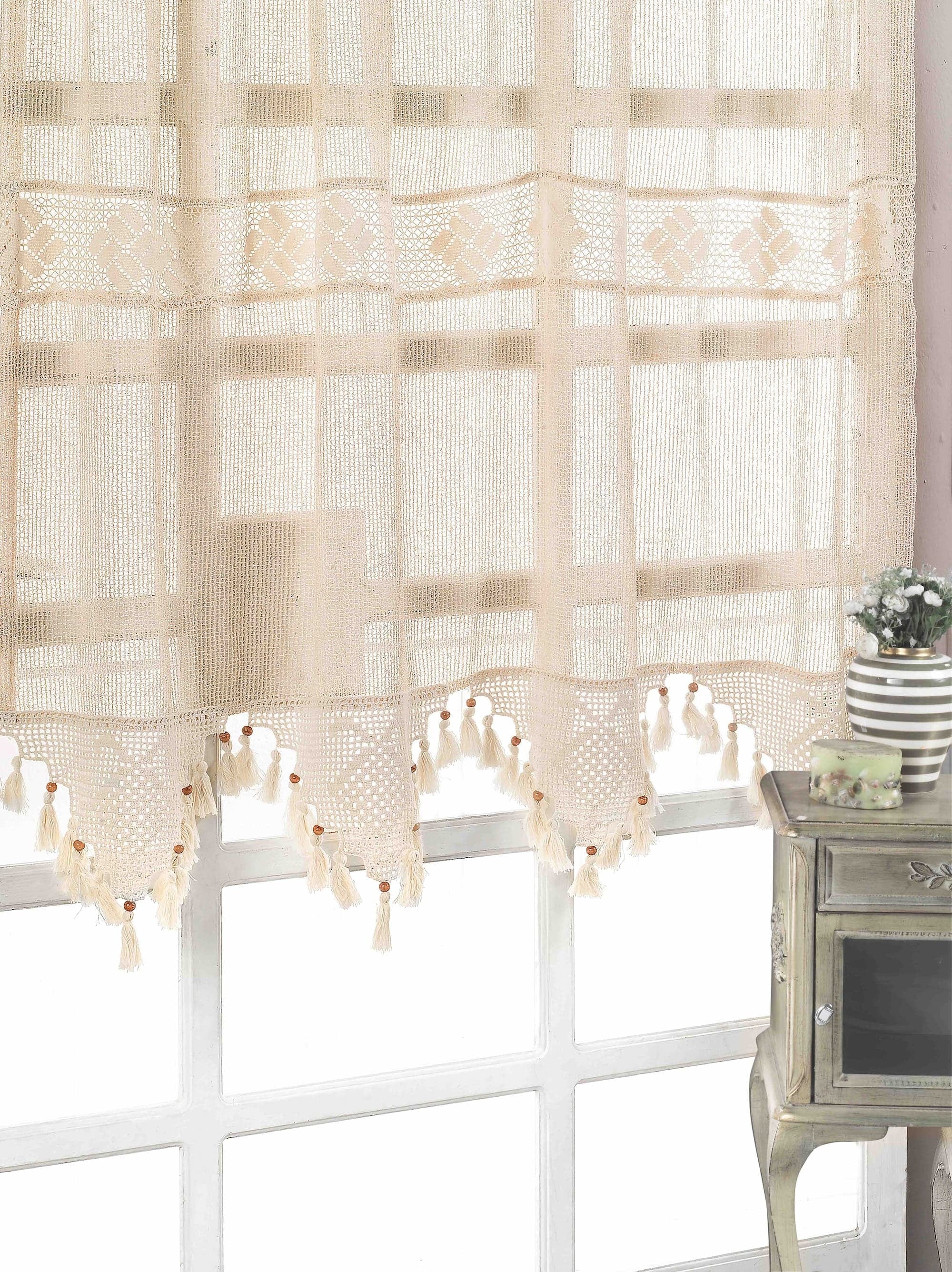 Tenda in cotone e lino Mesh Tulle Beige & OYOTR-130-10 & OYOTR-130-10 & OYOTR-130-10 & OYOTR-130-10