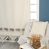 Tenda in cotone Lace Rose Pattern Beige (1)