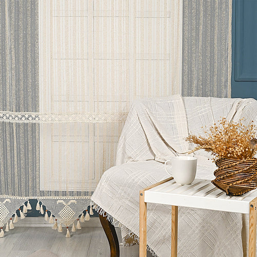 Tenda in cotone Lace Tulle Beige (1)