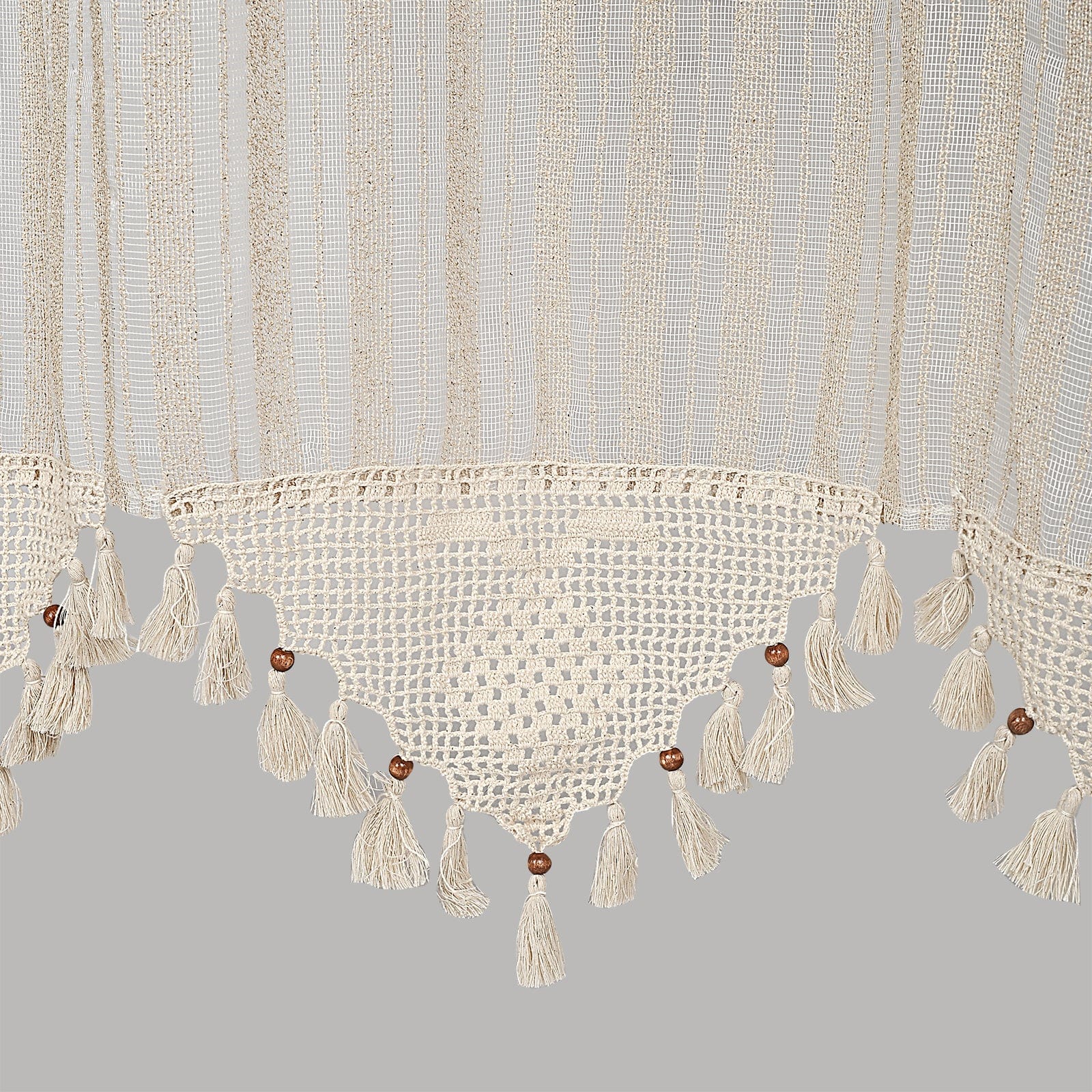 Tenda in cotone Lace Tulle Beige (2)