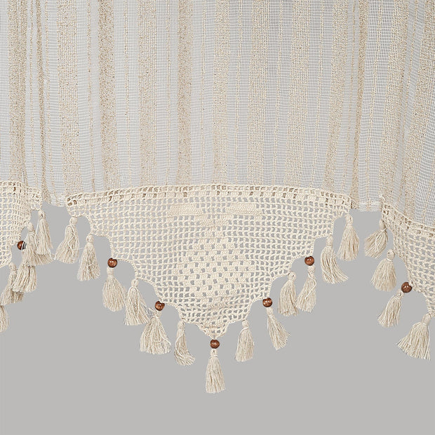 Tenda in cotone Lace Tulle Beige (2)