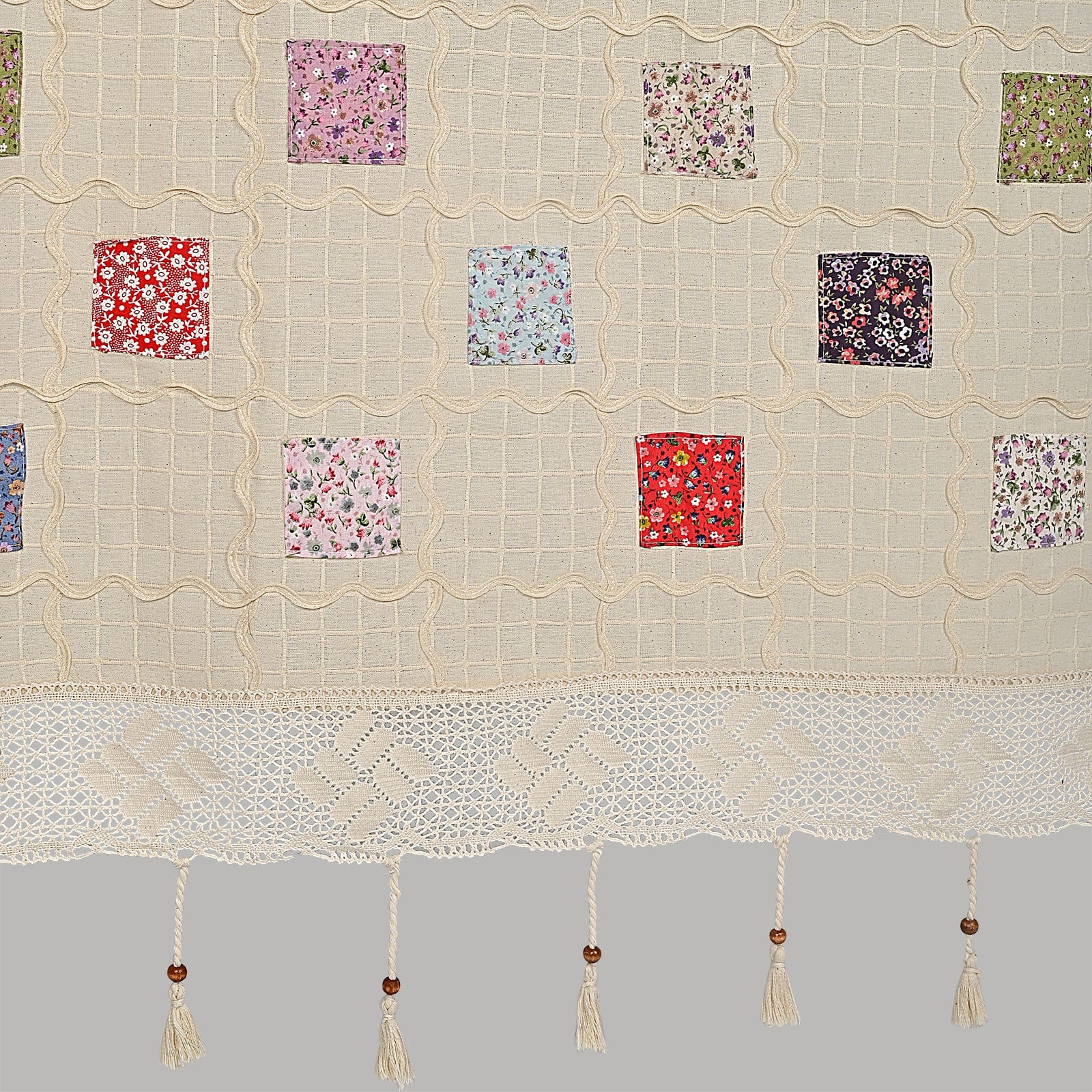 Tenda in cotone Patchwork Beige (1)