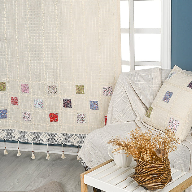 Tenda in cotone Patchwork Beige (3)