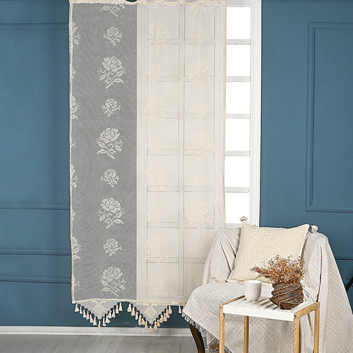 Tenda in cotone Rose Patterned Beige & OYOTR-CRT50 & OYOTR-CRT50 & OYOTR-CRT50