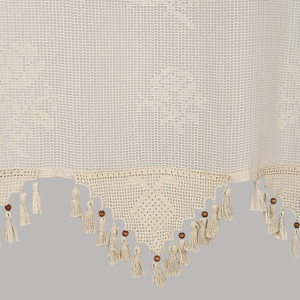 Tenda in cotone Rose Patterned Beige (2)