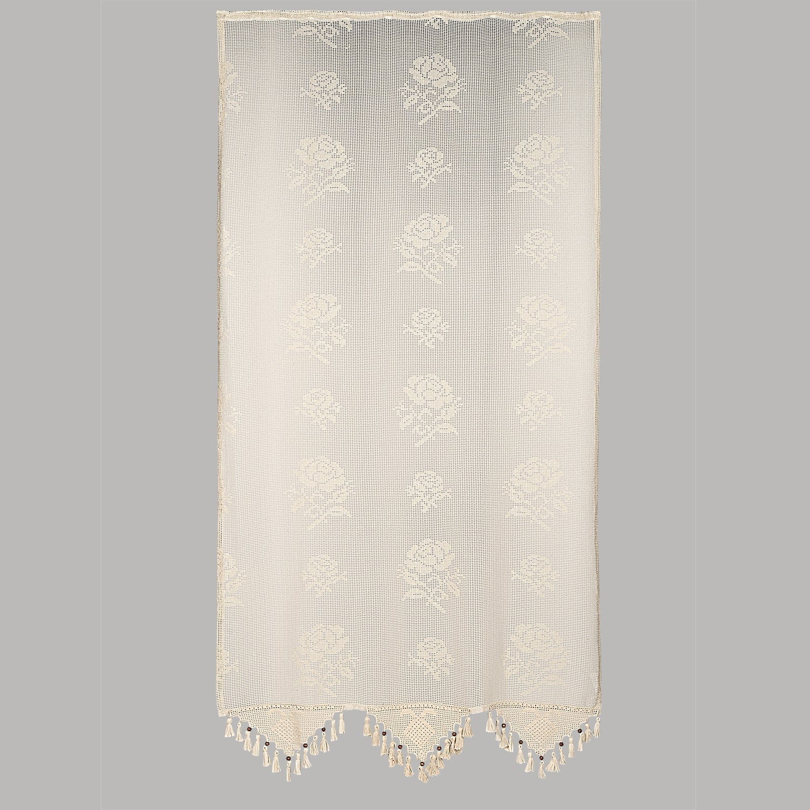 Tenda in cotone Rose Patterned Beige (3)
